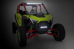 Winch Mount with 10-Inch Black Series LED Light Bar for RZR Pro R, view 5, Rough Country 93140