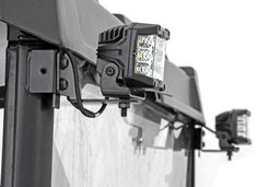 2-Inch Black Series LED Pod & Cage Mount Kit for Polaris Ranger, view 2, Rough Country 93143