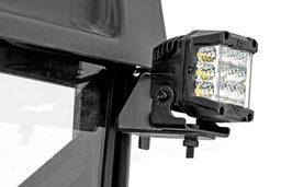 2-Inch Black Series LED Pod & Cage Mount Kit for Polaris Ranger, view 5, Rough Country 93143