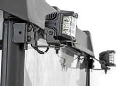 3-Inch Chrome Series LED Rear Cage Mount Kit for Polaris Ranger, view 2, Rough Country 93144
