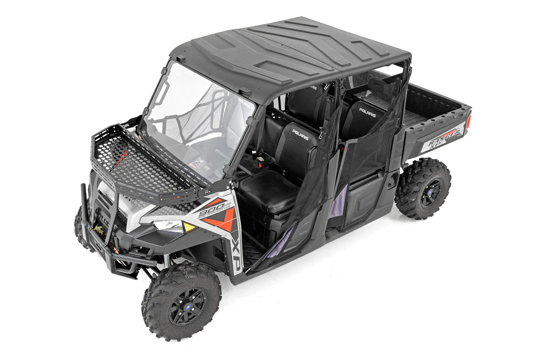 Front Cargo Rack with LED Light Bar for Polaris Ranger (2013–2017), Rough Country 93148