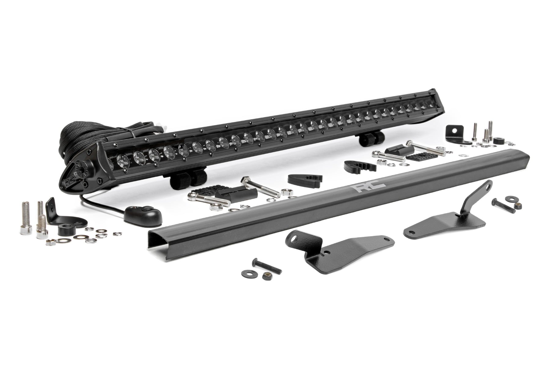 Rough Country 30-Inch Black Series LED Light Bar Kit for Polaris RZR Turbo R