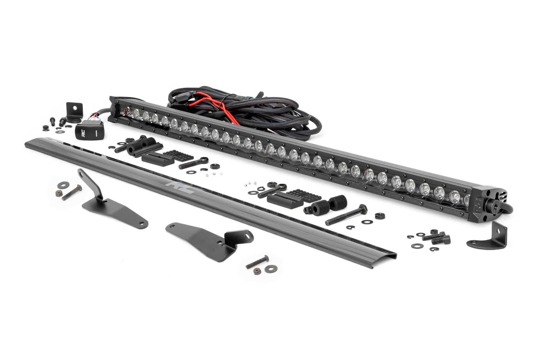 Rough Country 30-Inch Black Series LED Light Bar Kit for Polaris RZR Turbo R