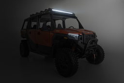 Roof Rack with 40-Inch Black Series Light Bar for XPEDITION ADV 5, view 3, Rough Country 93172