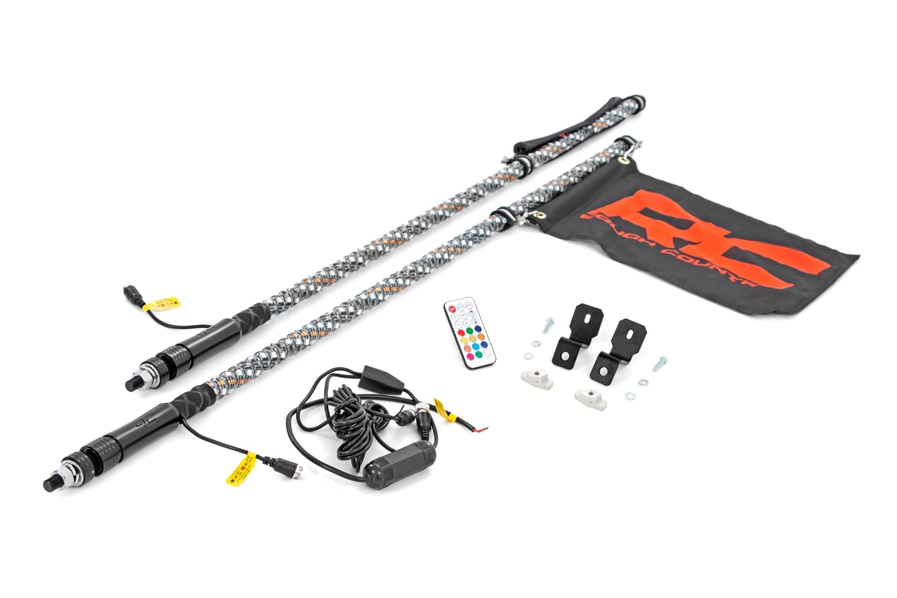 Rough Country 4-Foot LED Whip Kit with Mount for Can-Am Defender MAX HD10