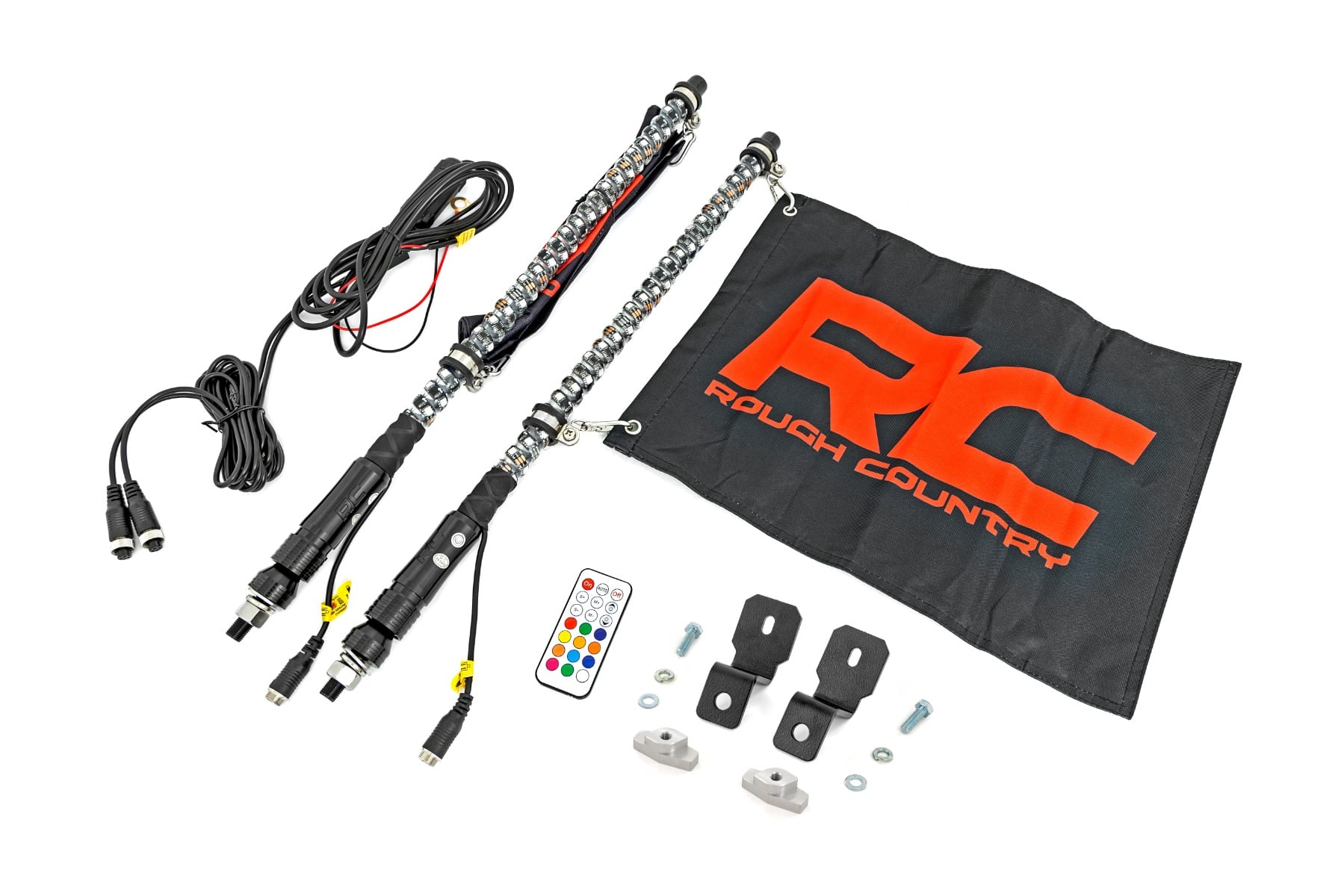 Rough Country 2 ft LED Whip Light Kit with Mount for Can-Am Defender MAX HD10