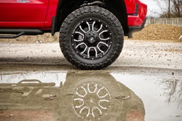93 Series Wheel in Matte Black with Milled Accents, view 4, Rough Country 93201010