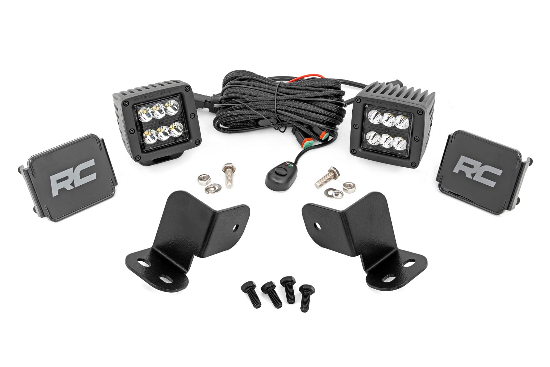 Rough Country 2-Inch Black Series LED Pod Kit with Rear Mount for Segway 570