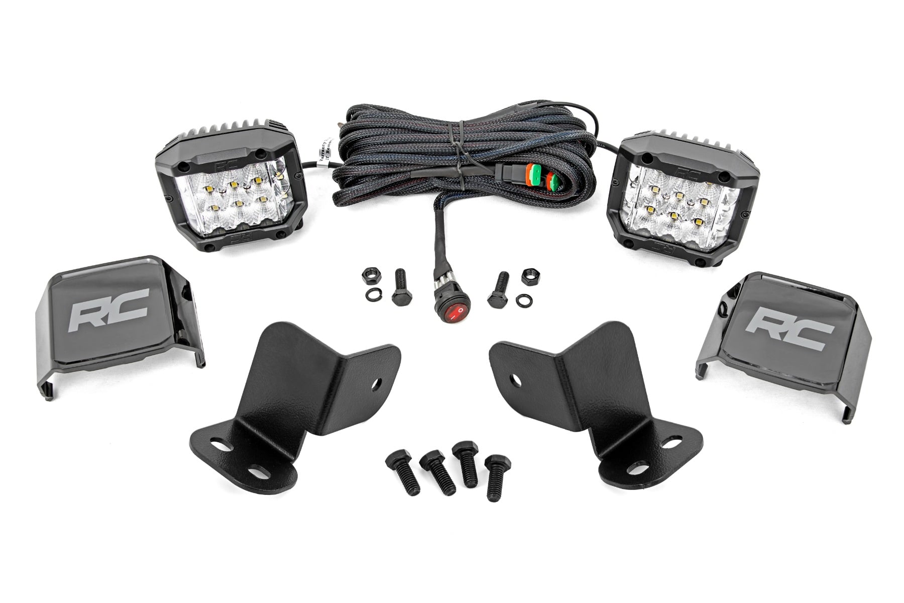 Rough Country 3-Inch Chrome Series LED Light Kit with Rear Mount for Segway 570