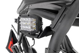 2-Inch Black Series LED Pod Kit with Rear Mount for Kawasaki Teryx, view 3, Rough Country 94007
