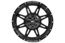 94 Series Wheel, Matte Black with Milled Accents, view 2, Rough Country 94201010