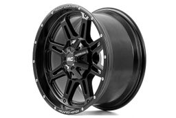 94 Series Wheel, Matte Black with Milled Accents, view 3, Rough Country 94201010