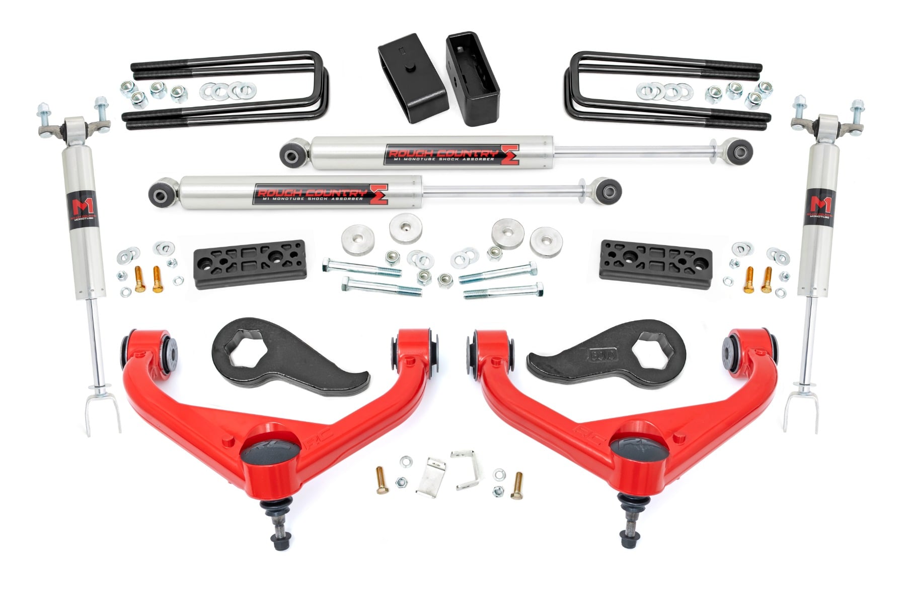 Rough Country 3-Inch Lift Kit with M1 Shocks for 3500HD DRW