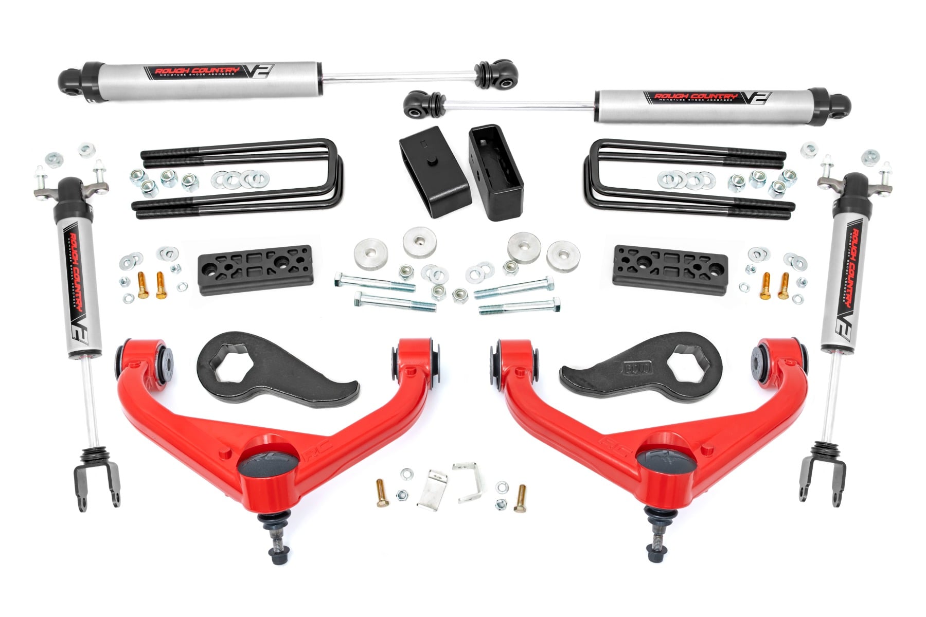 Rough Country 3-Inch Lift Kit with V2 Shocks for 3500 HD DRW