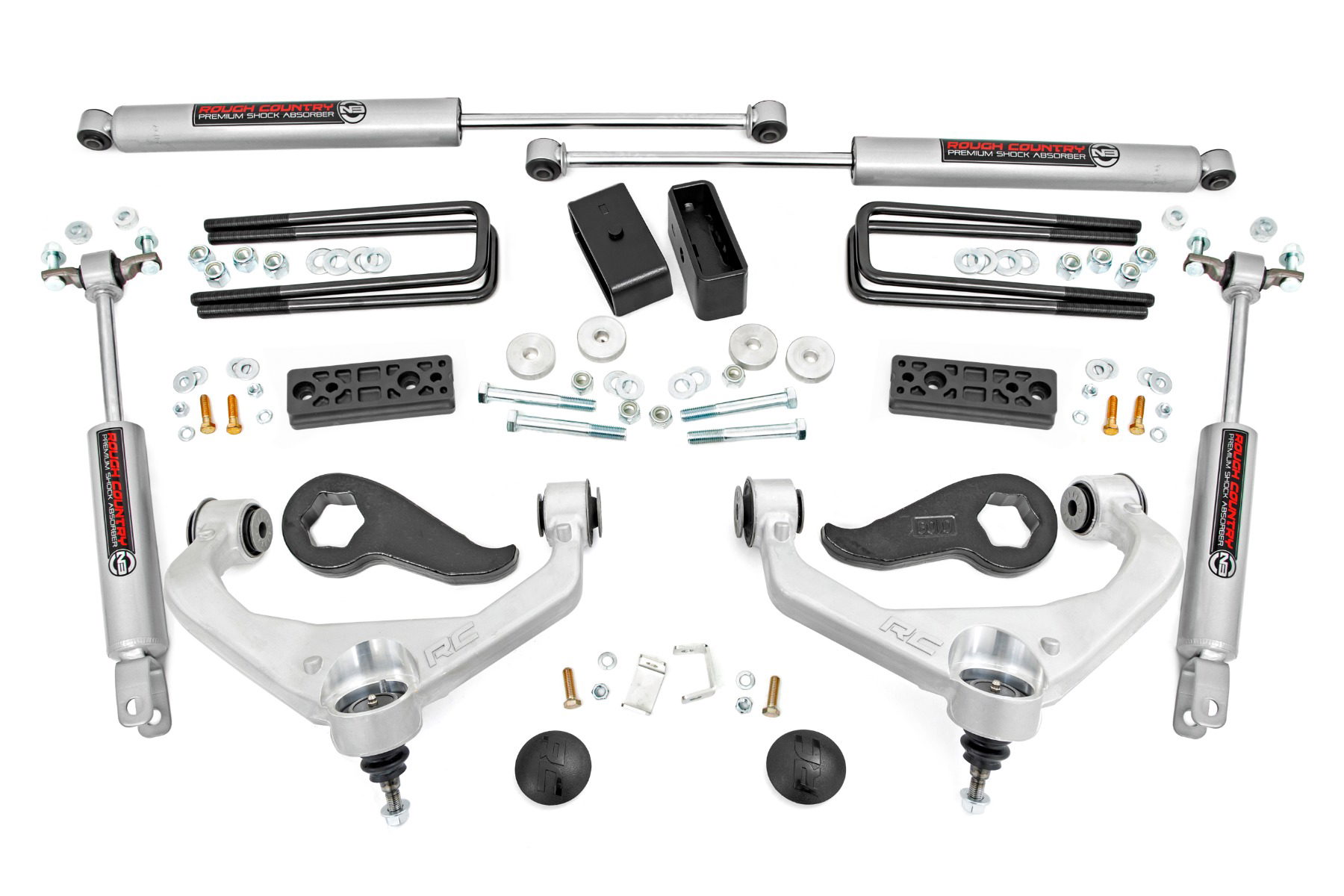 Rough Country 3-Inch Lift Kit for 2020–2025 Silverado & Sierra 2500HD/3500HD