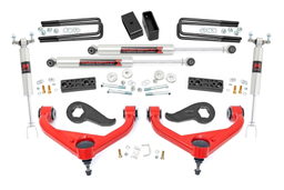 3 in. Lift Kit with M1 Shock for Silverado/Sierra HD (2020-2025) — Red, Rough Country 95840RED