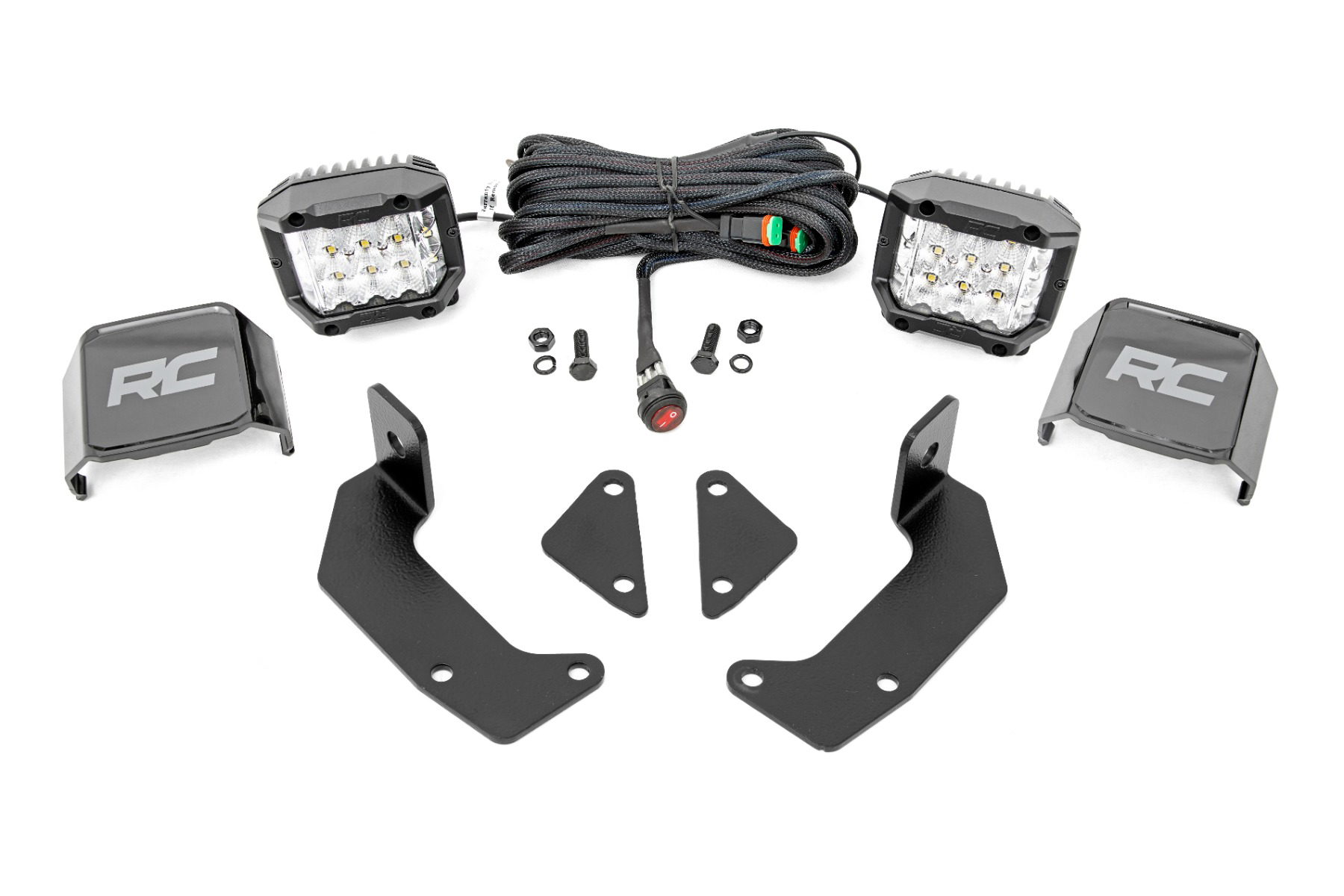 Rough Country Mirror Mount Chrome Wide Angle Lights for CFMOTO UFORCE