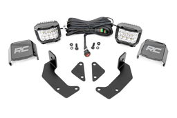 Mirror Mount Chrome Wide Angle Lights for CFMOTO UFORCE, Rough Country 96106
