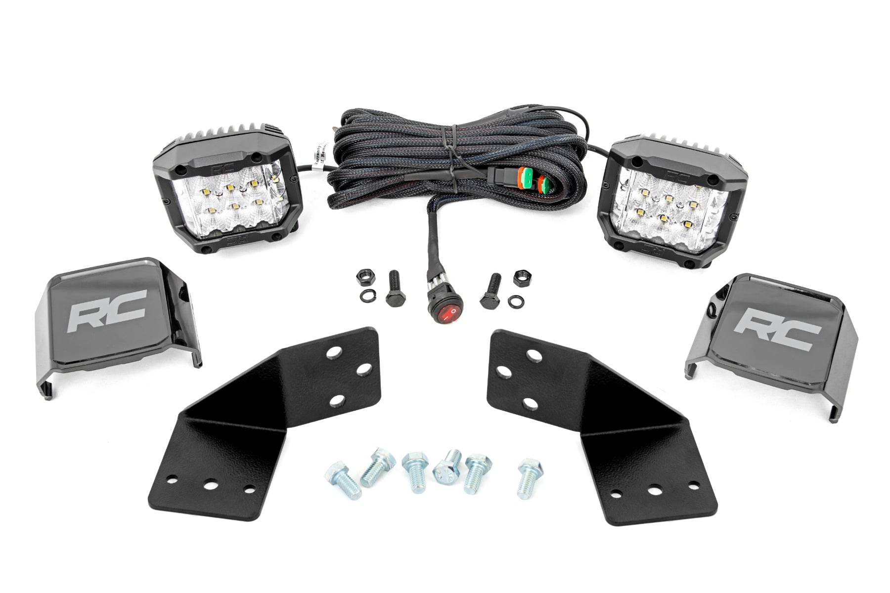 Rough Country Rear Swivel Chrome Wide Angle Lights for CFMOTO UFORCE