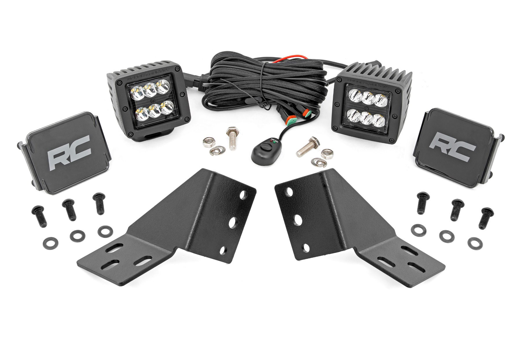 Rough Country Black Series LED Pod Rear Mount Kit for CFMoto UForce U10 Pro