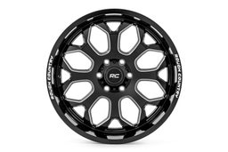 96 Series Gloss Black Wheel with Milled Accents, view 2 — Rough Country 96201011
