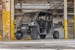 12-Inch Black Series LED Light Bar Kit with Defender Bumper Mount, view 4, Rough Country 97001