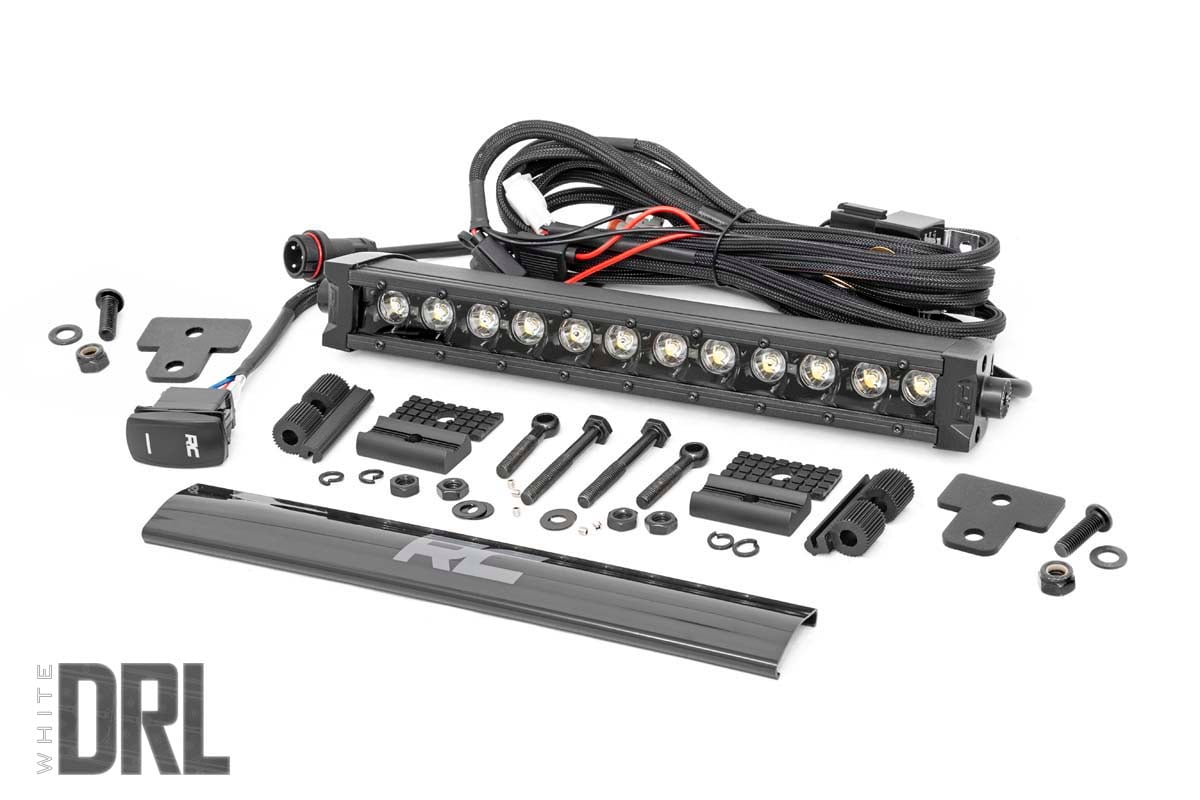 Rough Country 12-Inch Black Series LED Light Bar Kit for Can-Am Defender