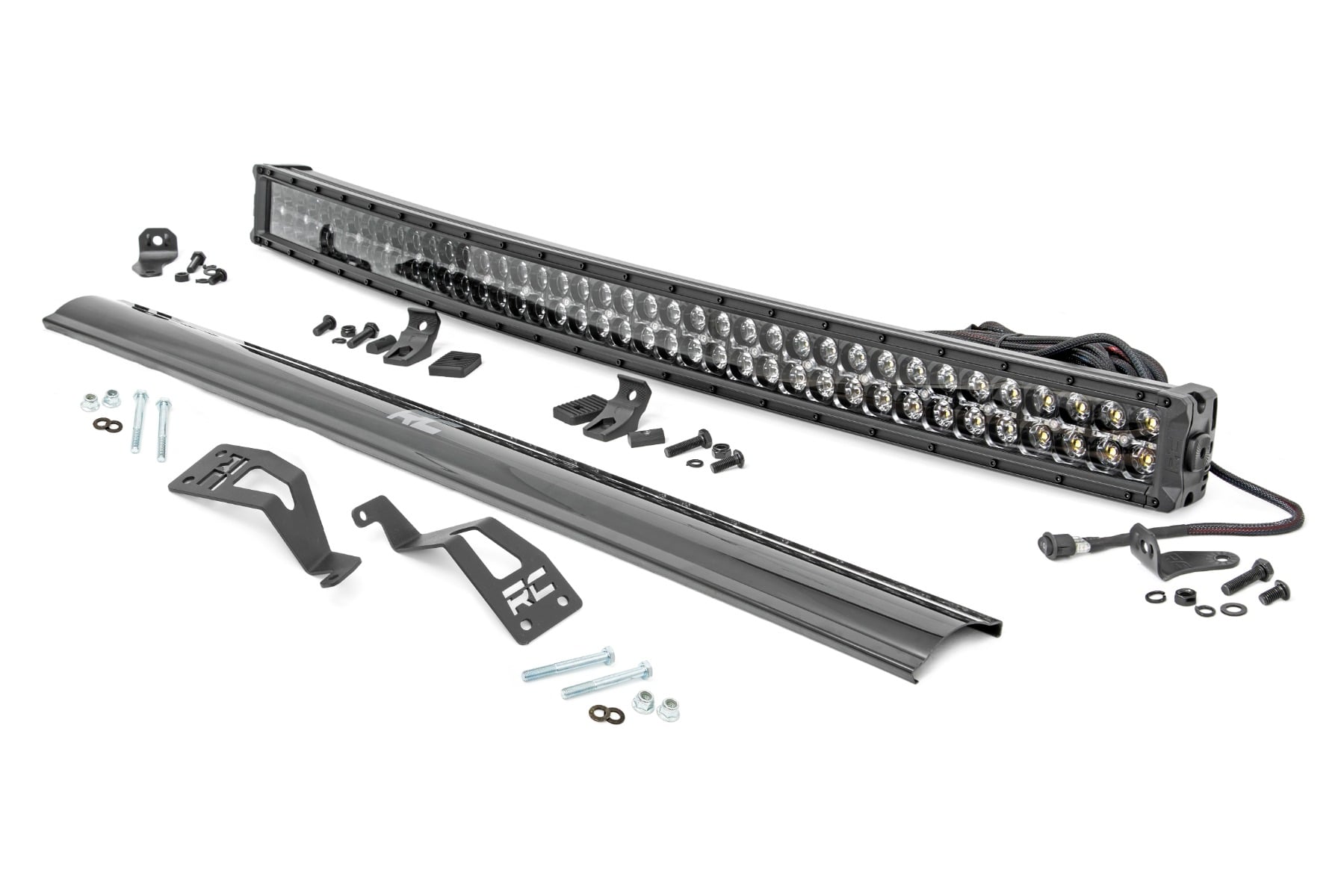 Rough Country 40-Inch Black Series Curved LED Light Bar Kit for Can-Am Maverick &