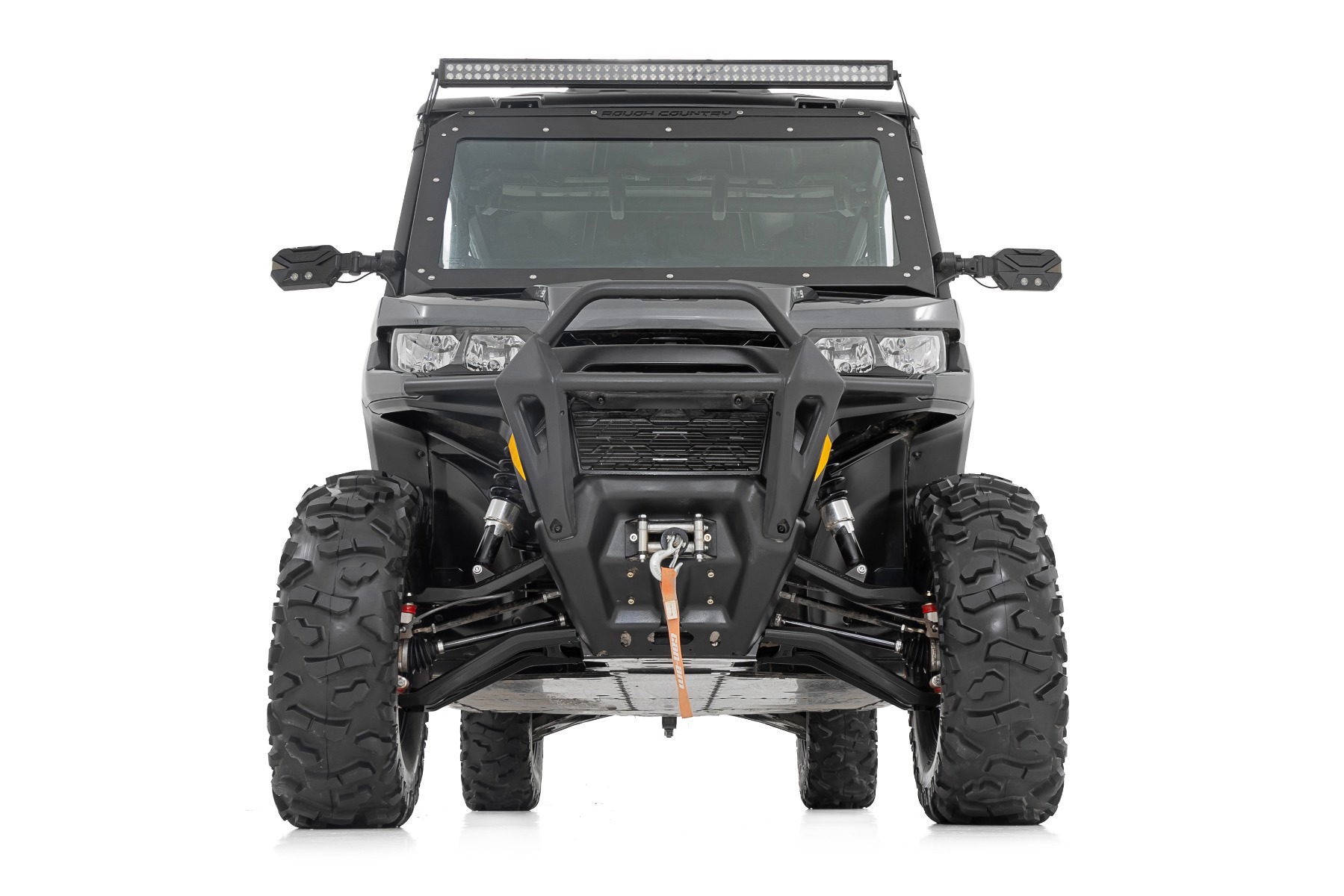 Black Forged Aluminum Control Arms with 2-Inch Offset — Rough Country 97041BLK