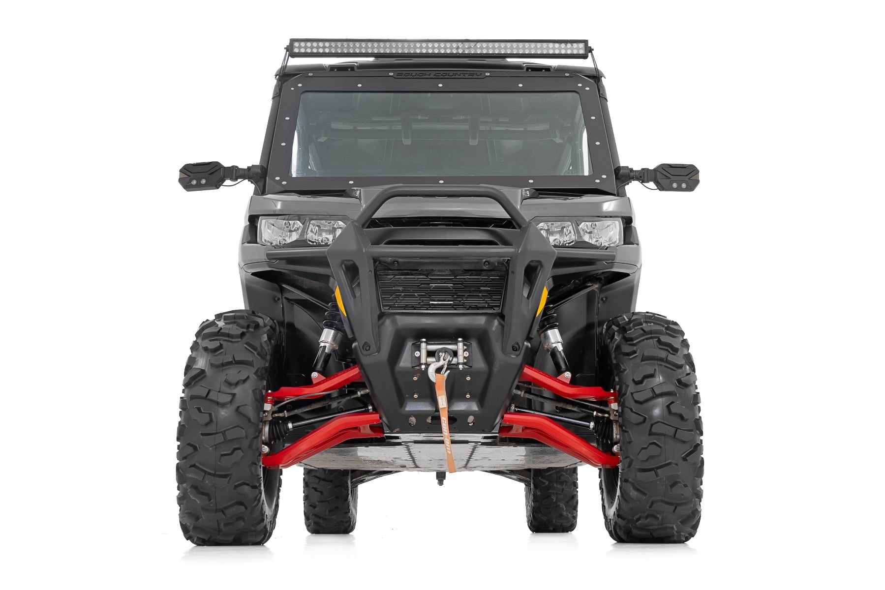 Red Forged Aluminum Control Arms for Can-Am Defender, Rough Country 97041RED