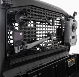 Rear MOLLE Panel for Defender Cargo Area shown installed, Rough Country 97077