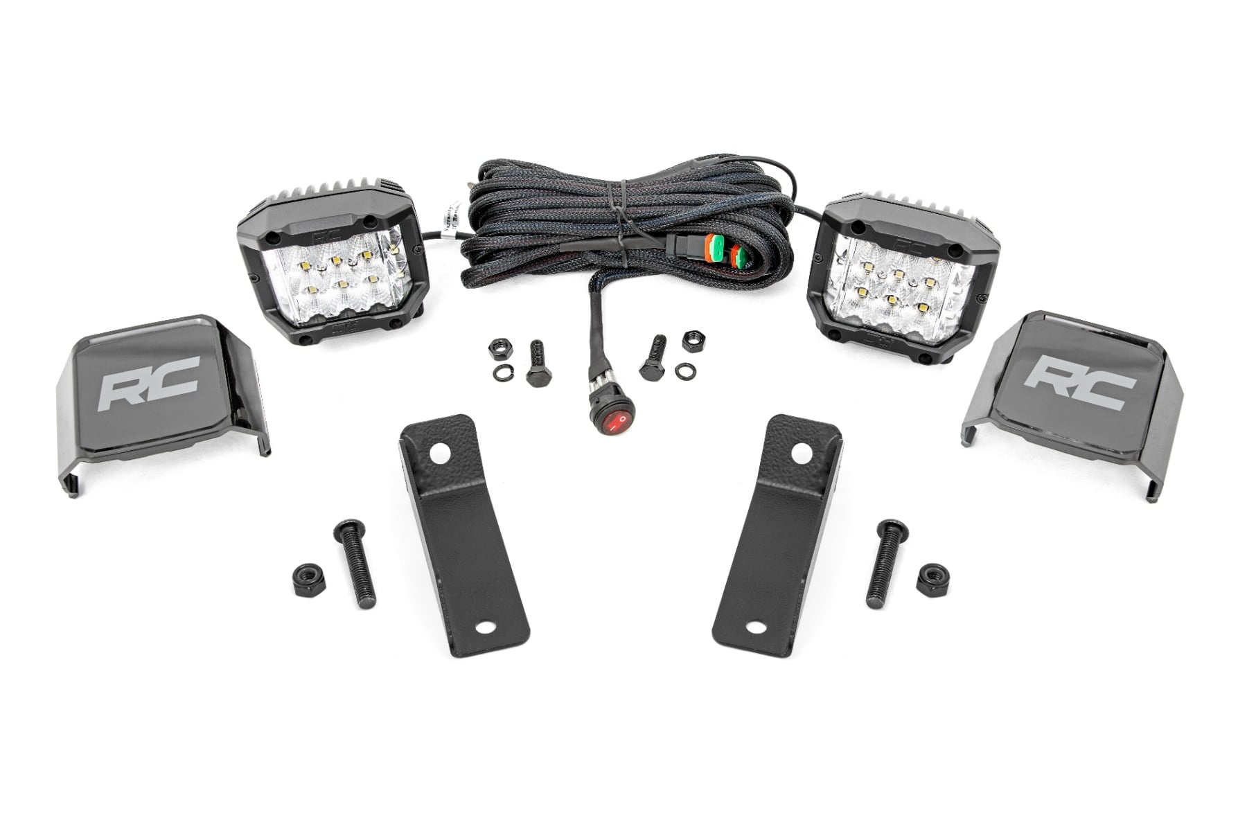 Rough Country 3-Inch Chrome Series Rear LED Kit for Can-Am Maverick