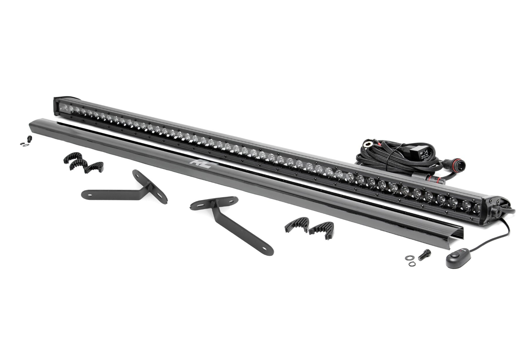 Rough Country 50-Inch Black Series LED Light Bar Kit for Can-Am Defender MAX