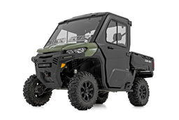Full Side Doors with Sliding Glass for Can-Am Defender shown installed, Rough Country 97100