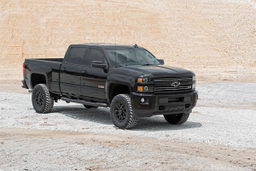 3.5-Inch Lift Kit with V2 Shocks for Silverado/Sierra HD (2011–2019) — Part 97570RED, view 3, Rough Country