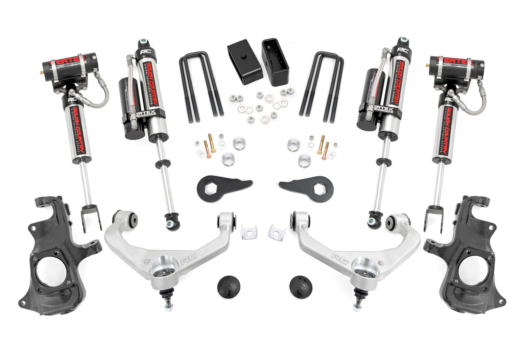 Rough Country 3.5-Inch Lift Kit with Vertex Shocks for Silverado HD