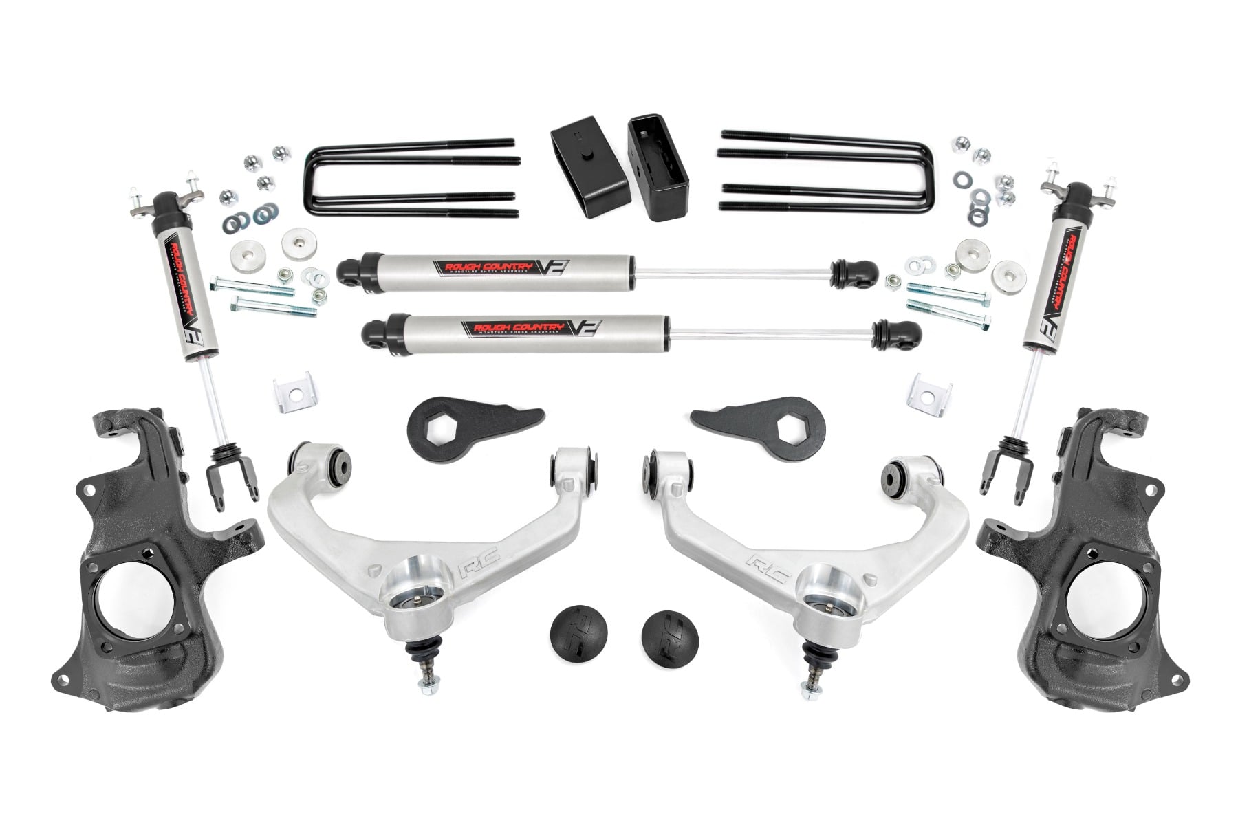 Rough Country 3.5-Inch Lift Kit with V2 Shocks for GM 2500HD/3500HD