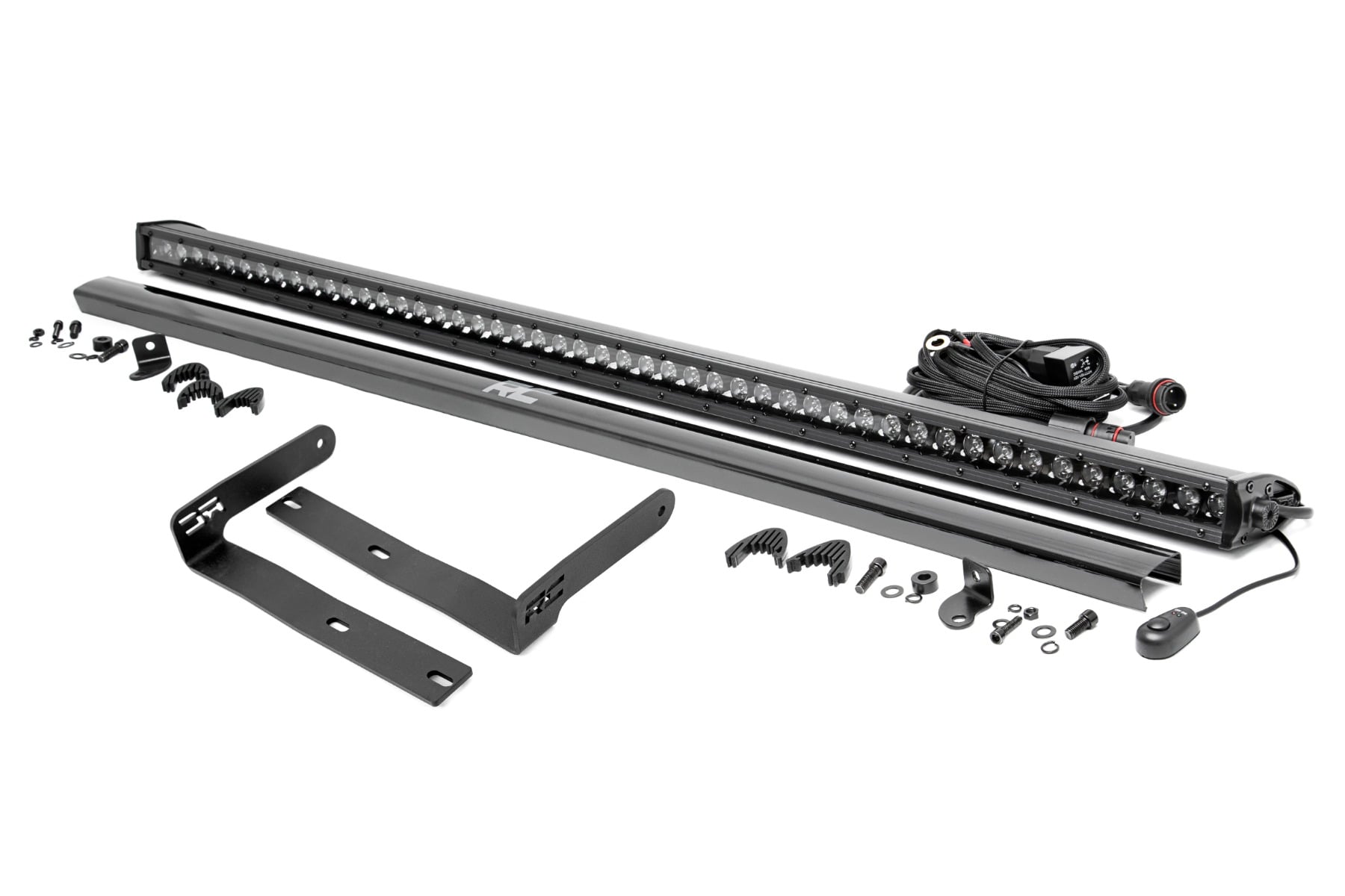Rough Country 50-Inch Black Series LED Light Bar Kit for Kubota RTV-X