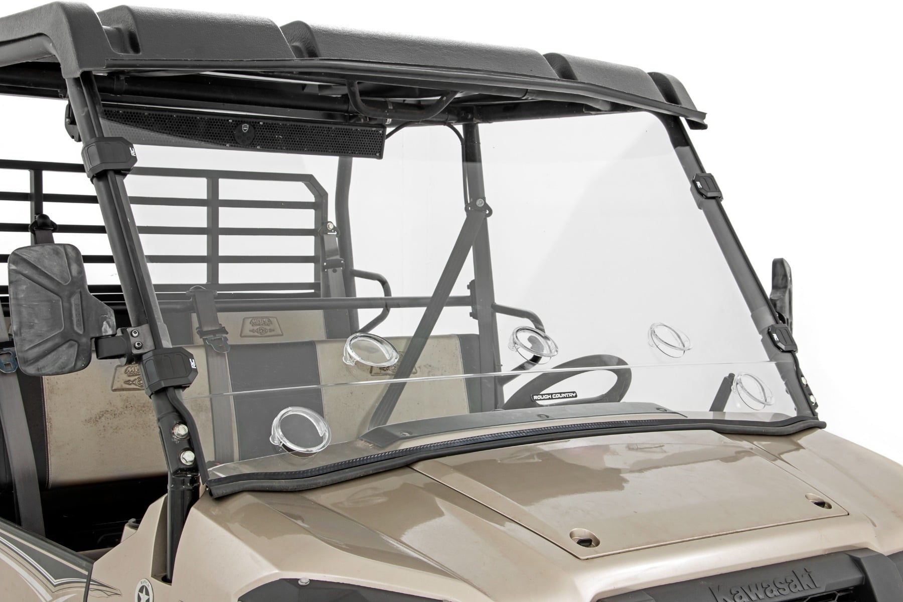 Rough Country Vented Full Windshield for Kawasaki Mule PRO