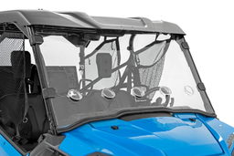 Vented Full Windshield for Honda Pioneer 1000 (2016–2025) shown installed, Rough Country 98262020