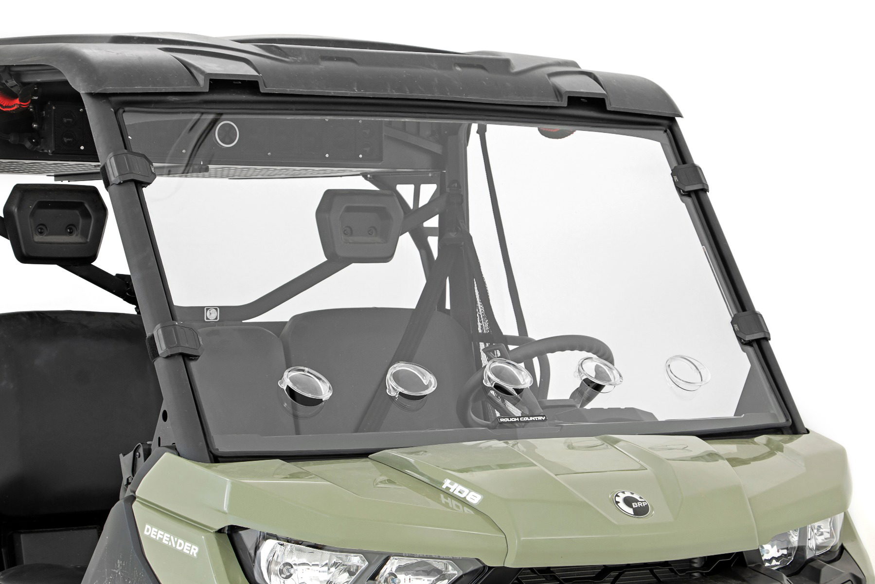 Rough Country Vented Full Windshield for Can-Am Defender