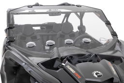 Vented Full Windshield for Can-Am Maverick X3 (2017–2023) shown installed, Rough Country 98272030