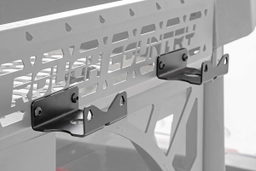 Universal UTV Cargo Rack J-Bracket shown installed, Rough Country 99014
