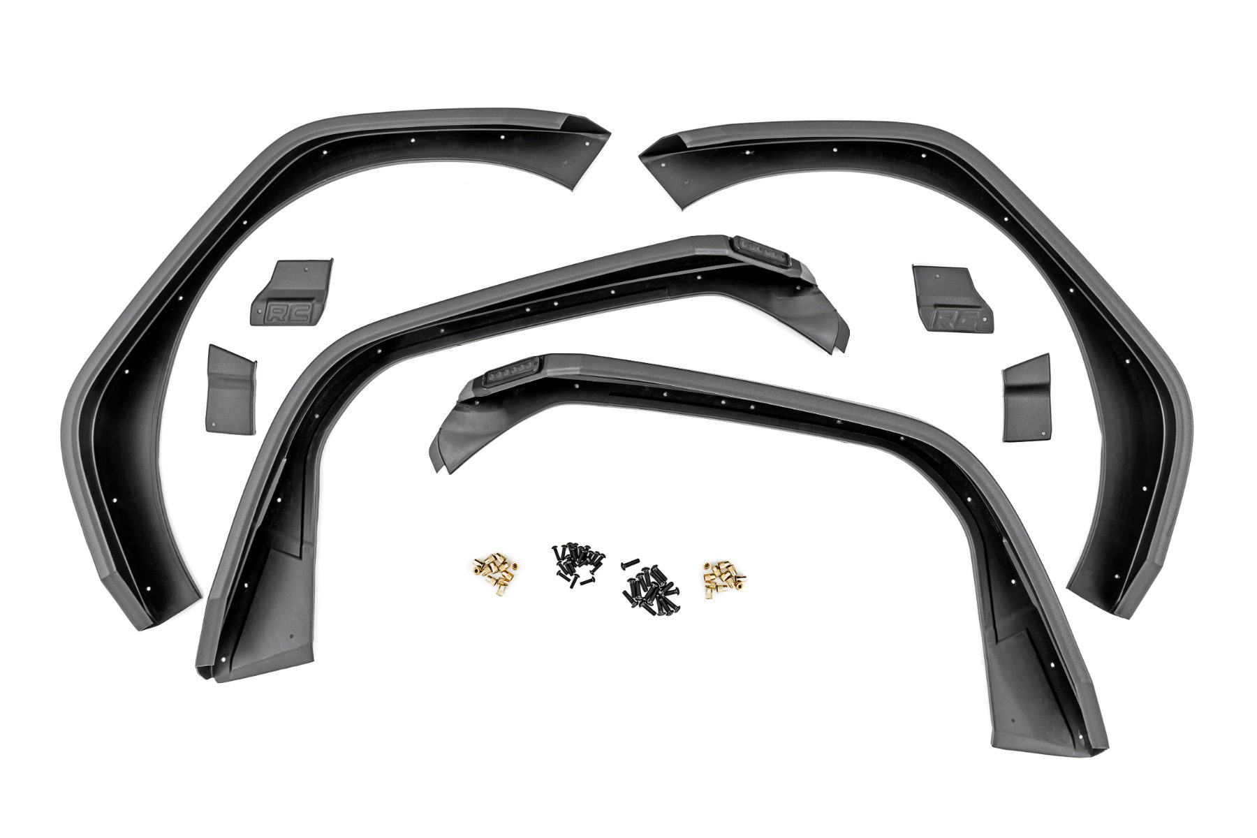 High-Clearance LED Flat Fenders for Jeep Wrangler (2018-2025), Rough Country 99036