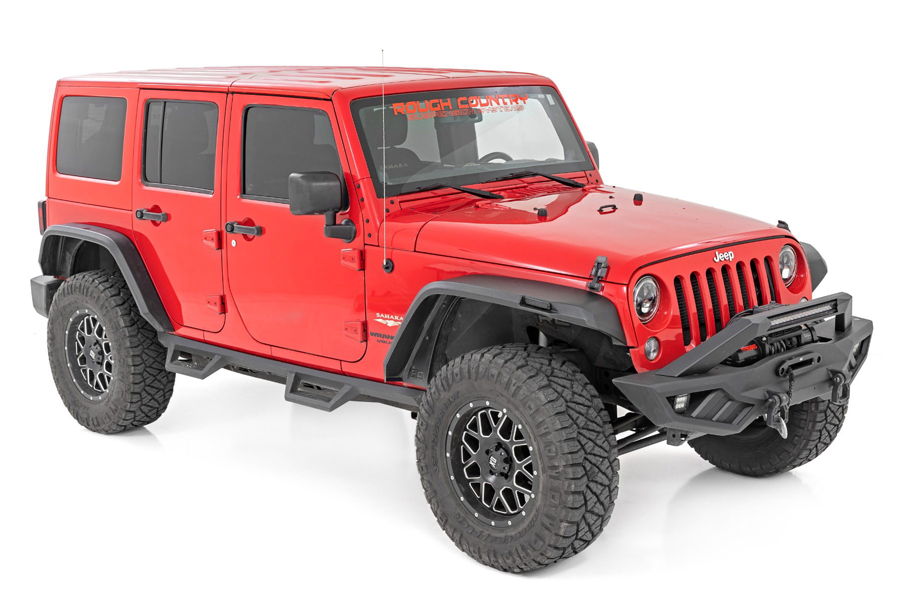 Rough Country High Clearance LED Flat Fender Flares for Wrangler JK