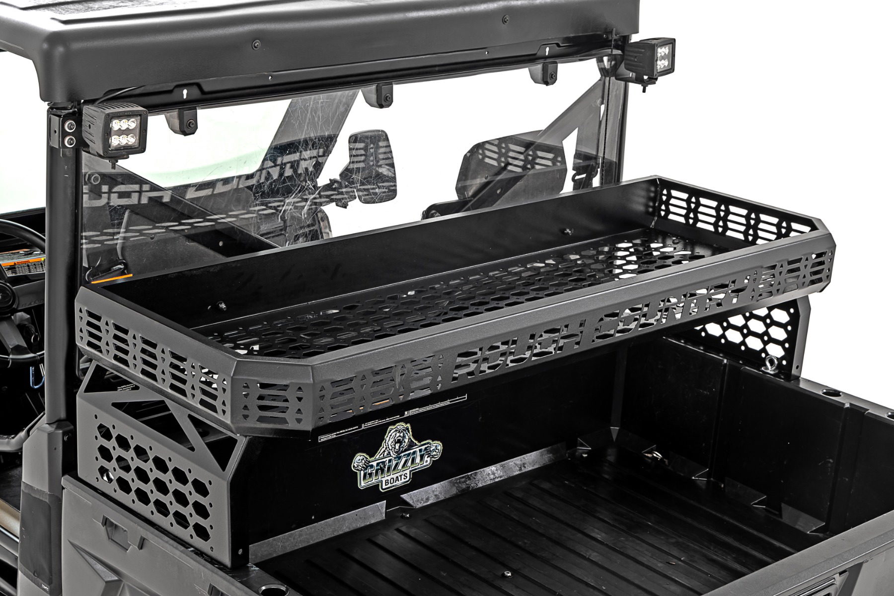 Rough Country Over Bed Cargo Rack with Molle Panels for UTV Beds