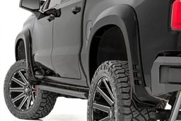 Paint-to-Code Fender Flares for Silverado 1500 (2019–2025) shown installed, Rough Country F-C319201A-GBA
