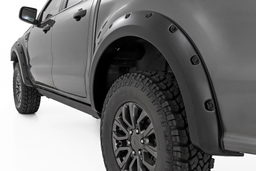 Riveted Pocket Flares for Ford Ranger 4WD/RWD (2019-2023) shown installed, Rough Country F-F11202