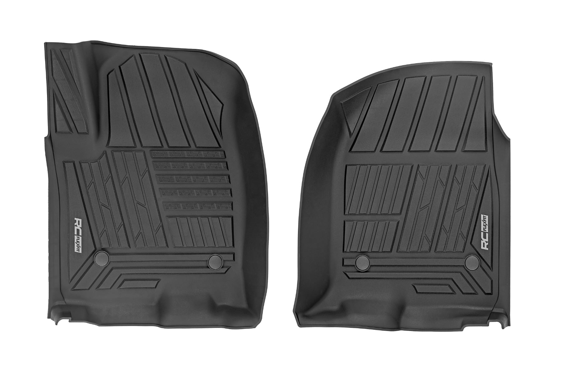 Rough Country Flex-Fit Front Floor Mats for GM 1500 and 2500 Crew Cab