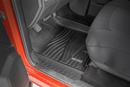 Flex-Fit Front Floor Mats for 2012–2018 Ram 1500 Crew Cab, view 2, Rough Country FF-3121